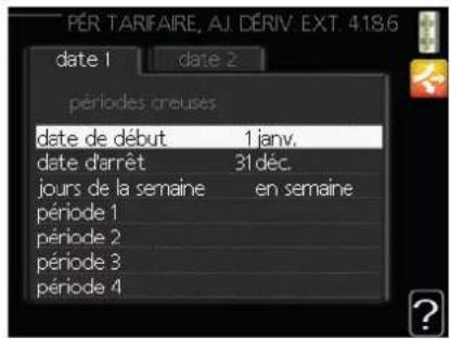 MITSUBISHI FDCW60VNX - Menu 4.1.8.6 - pér. tarifaire, ext. suppl. dériv. - 1