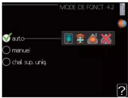 MITSUBISHI FDCW100VNX - Menu 4.2 - mode de fonct. - 1