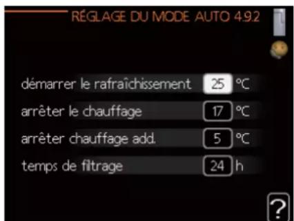 MITSUBISHI FDCW100VNX - Menu 4.9.2 - réglage du mode auto - 1