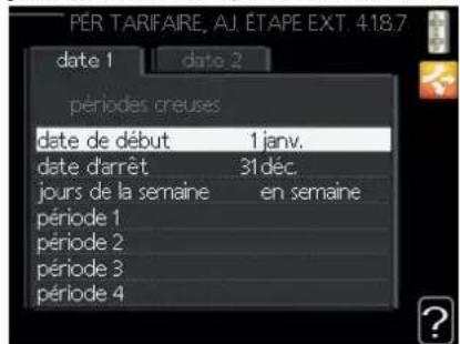 MITSUBISHI FDCW100VNX - Menu 4.1.8.7 - pér. tarifaire, ext. suppl. niveau - 1