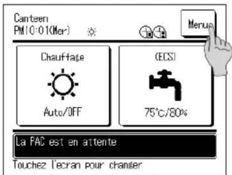MITSUBISHI ESA30EH2 - Comment utiliser l'écran du menu - 1