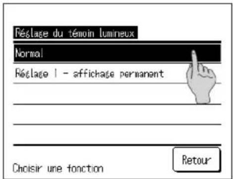 MITSUBISHI ESA30EH2 - Comment modifier le réglage du témoin lumineux - 1