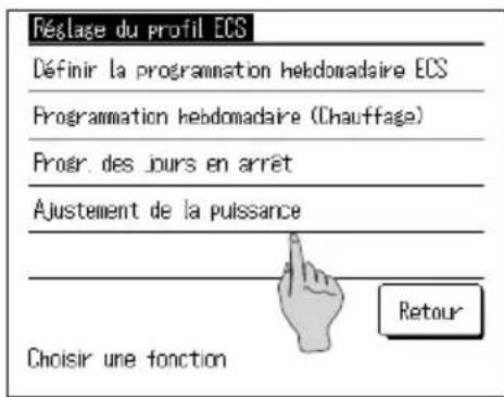 MITSUBISHI ESA30EH2 - Comment régler la puissance - 2