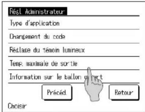 MITSUBISHI ESA30EH2 - Comment modifier la températe maximale de sortie - 1