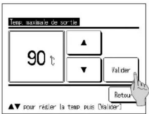 MITSUBISHI ESA30EH2 - Comment modifier la températe maximale de sortie - 3