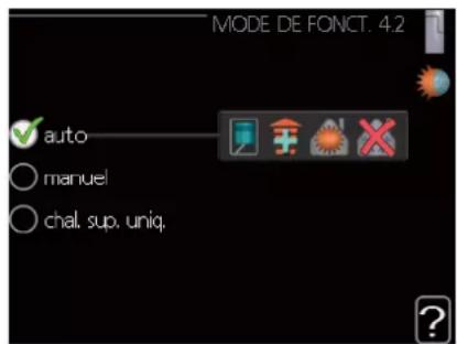 MITSUBISHI SFDCW60VNX - Menu 4.2 - mode de fonct. - 1