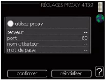 MITSUBISHI SFDCW60VNX - Menu 4.1.3.9 - réglages proxy - 1