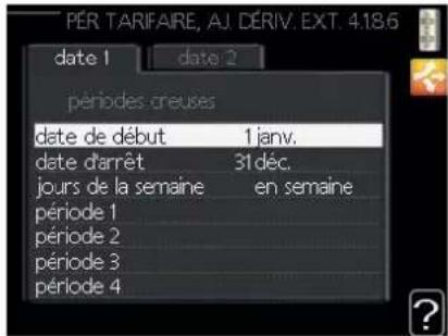 MITSUBISHI SFDCW60VNX - Menu 4.1.8.6 - pér. tarifaire, ext. suppl. dériv. - 1