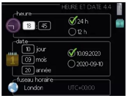 MITSUBISHI HSB60-W - Menu 4.4 - heure et date - 1