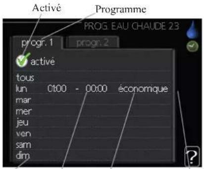 MITSUBISHI HSB60-W - Menu 2.3 - programmation - 1