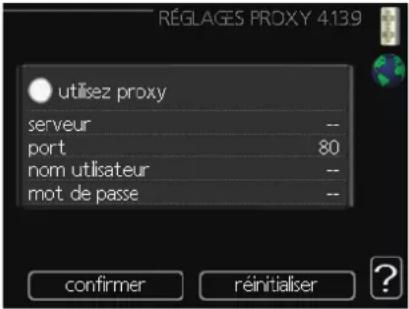 MITSUBISHI HSB60-W - Menu 4.1.3.9 - réglages proxy - 1
