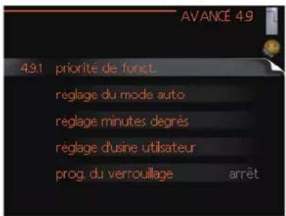 MITSUBISHI HSB60-W - Menu 4.9 - avancé - 1