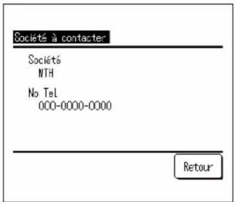 Société à contacter Société NTH No Tel 000-0000-0000 Retour