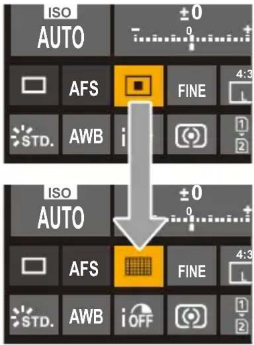 ISO AUTO ±0 - 0 + AFS FINE 4:3 STD. AWB i 1 2 ISO AUTO ±0 - 0 + AFS FINE 4:3 STD. AWB i OFF 1 2