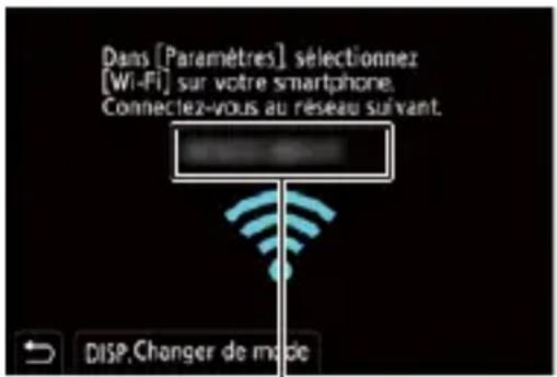 Dans [Paramètres] sélectionnez [Wi-Fi] sur votre smartphone. Connectez-vous au réseau suivant.