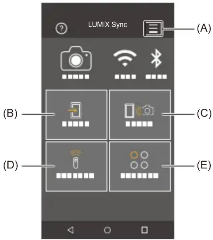 LUMIX Sync (A) (B) (C) (D) (E)