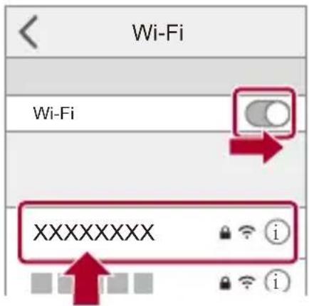 PANASONIC Lumix DC-G9M2 - Sélectionnez le SSID affiché sur l'appareil photo. - 1