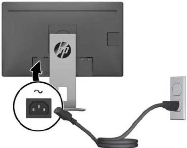 HP EliteDisplay E240q - Branchement des câbles - 8