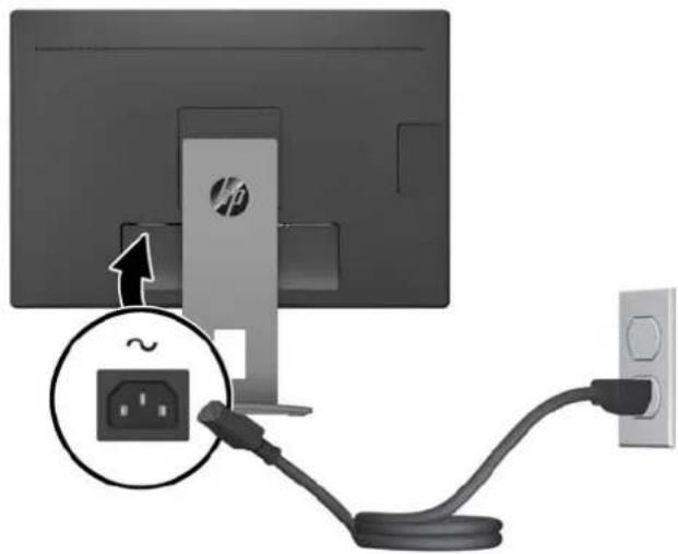 HP EliteDisplay E240c - Branchement des câbles - 9