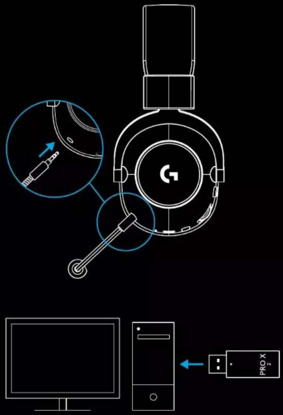 LOGITECH G PRO X 2 Lightspeed - KOMPIUTERIO SĂRANKOS INSTRUKCIJOS - 1