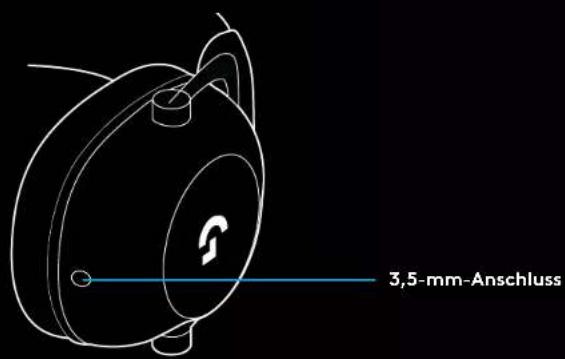 LOGITECH G PRO X 2 Lightspeed - VERWENDEN DES HEADSETS IM KABELGEBUNDENEN MODUS - 2