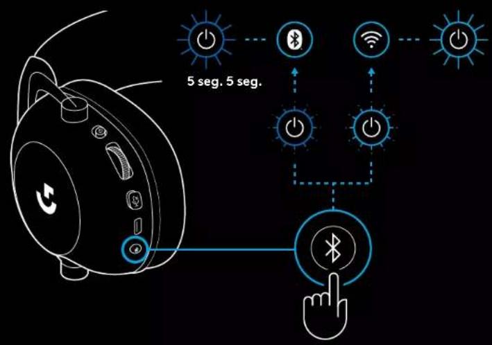 LOGITECH G PRO X 2 Lightspeed - EMPARELHAMENTO BLUETOOTH - 4