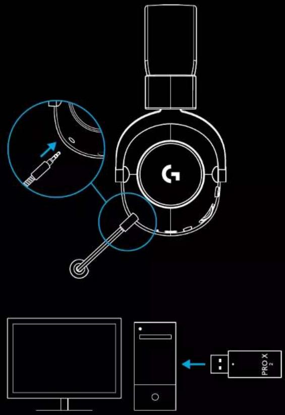 LOGITECH G PRO X 2 Lightspeed - DATORA IESTATĪŠANAS NORĀDĪJUMI - 1