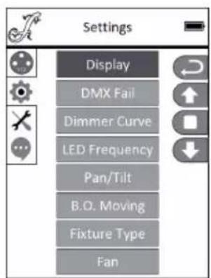 Cameo OPUS SP5 Plus - SYSTEM SETTINGS (Settings) - 1