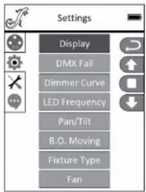 Cameo OPUS SP5 Plus - SYSTEM SETTINGS (Settings) - 1