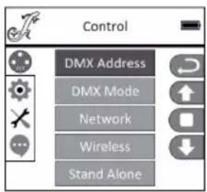 Cameo OPUS SP5 Plus - RÉGLAGE DE L'ADRESSE DE DÉPART DMX (DMX Address) - 1