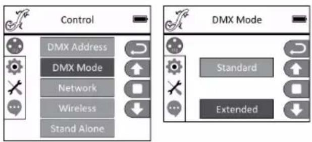 Cameo OPUS SP5 Plus - SET DMX MODE (DMX Mode) - 1