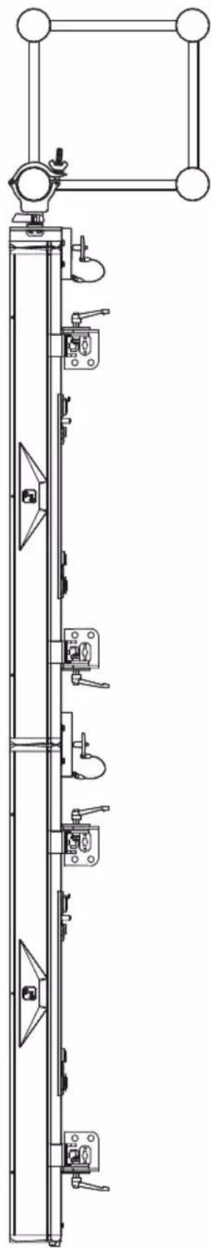 Cameo PIXBAR 400 IP G2 - VERTICALLY SUSPENDED TRUSS VERTICAL FLOOR MOUNTING - 1
