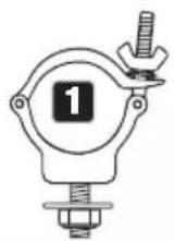 Cameo PIXBAR 400 IP G2 - MONTAGE VERTICAL SUSPENDU SUR BARRE TRANSVERSALE - 1
