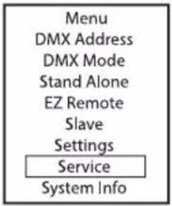 Cameo PIXBAR 400 IP G2 - SERVICE MENU (Service) - 1