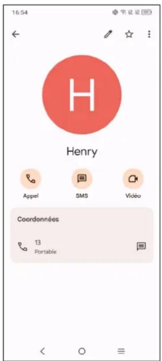 16:54 Henry Appel SMS Vidéo Coordonnées 13 Portable