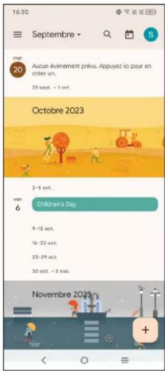 16:55 Septembre mer: 20 Aucut événement prévu. Appuyez ici pour en créer un. 25 sept. - 1 oct. Octobre 2023 2-8 oct. ven 6 Children's Day 9-15 oct. 16-22 oct. 23-29 oct. 30 oct. - 5 nov. Novembre 2023