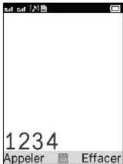 1234 Appeler Effacer