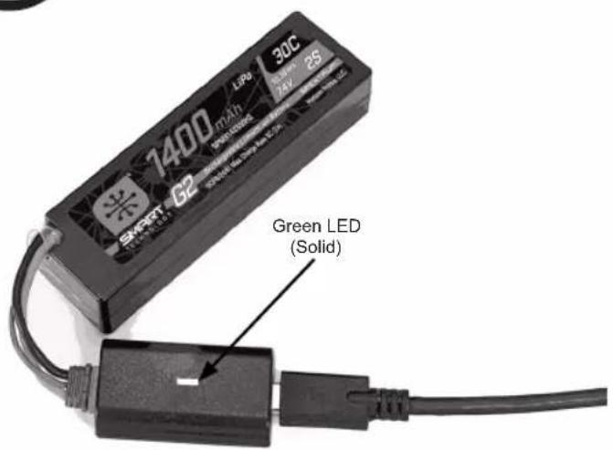 1400 mAh Lipo 30C 25V Green LED (Solid)