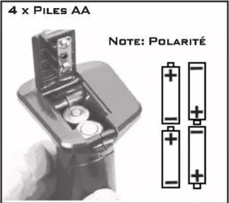 4 x PILES AA NOTE: POLARITÉ