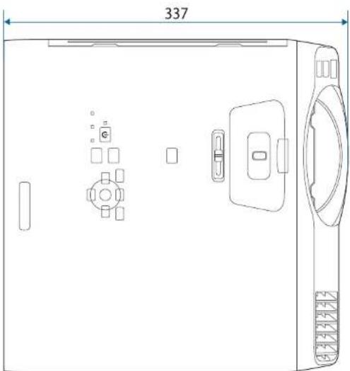 EPSON EB-L210SW - Dimensions externes - 1