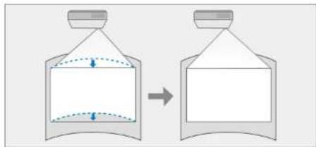 EPSON EB-L210SW - Corriger la forme de l'image avec la correction de l'arc - 1