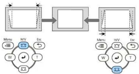 EPSON EB-L210SW - Correction de la forme de l'image à l'aide des boutons Keystone - 5
