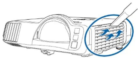 EPSON EB-L210SW - Nettoyage du filtre à air et des grilles d'aération - 1