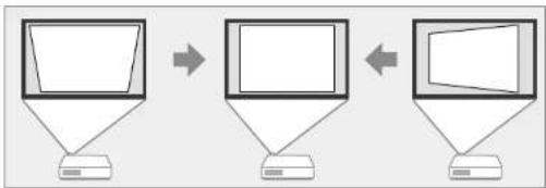 EPSON EB-L210SW - Correction de la forme de l'image à l'aide des boutons Keystone - 1