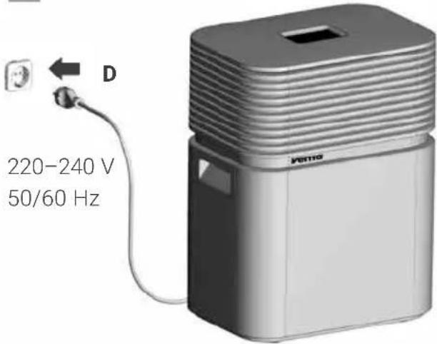 220-240 V 50/60 Hz