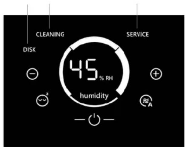 CLEANING DISK SERVICE 45 % RH humidity - + ∞^z - ^A