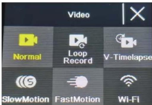 Video Normal Loop Record V-Timelapse SlowMotion FastMotion Wi-Fi