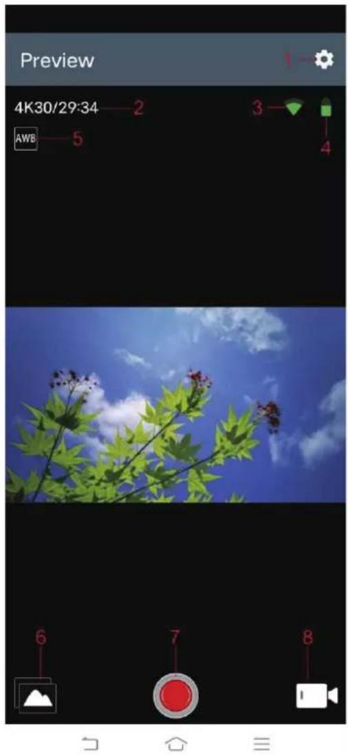 Preview 4K30/29:34 — 2 AWB — 5 3 — 4 6 7 8