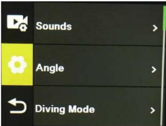Sounds > Angle > Diving Mode >
