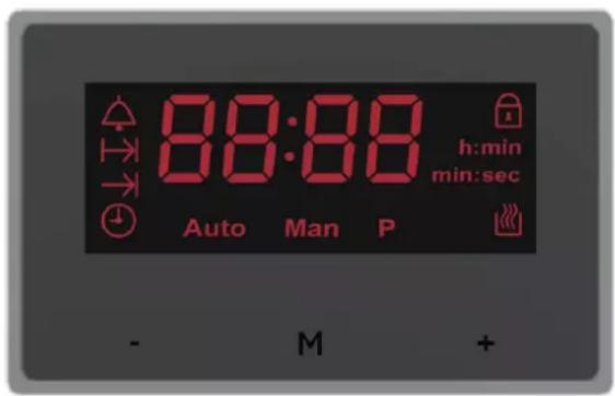 88:88 h:min min:sec Auto Man P - M +